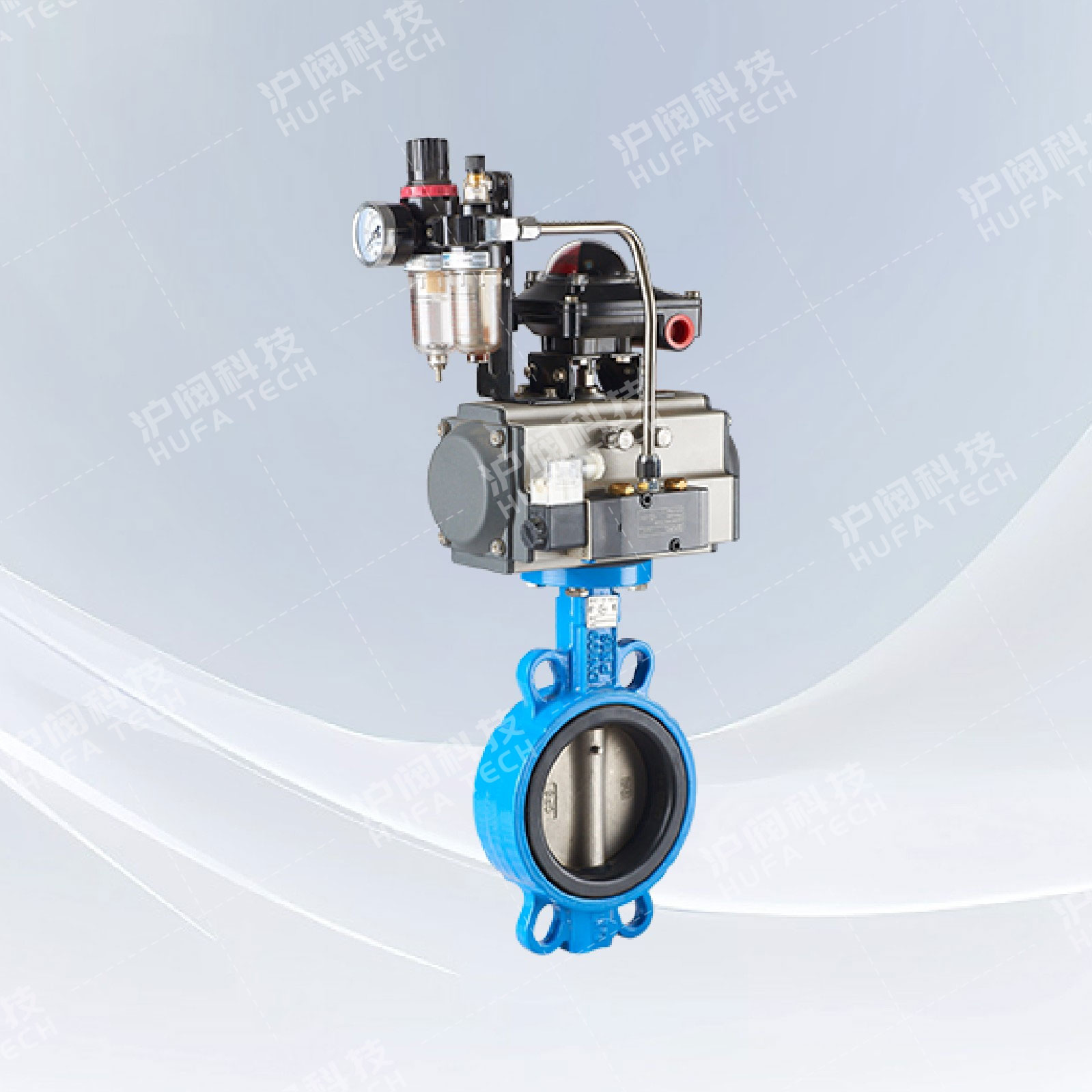 对夹中线蝶阀（气动）