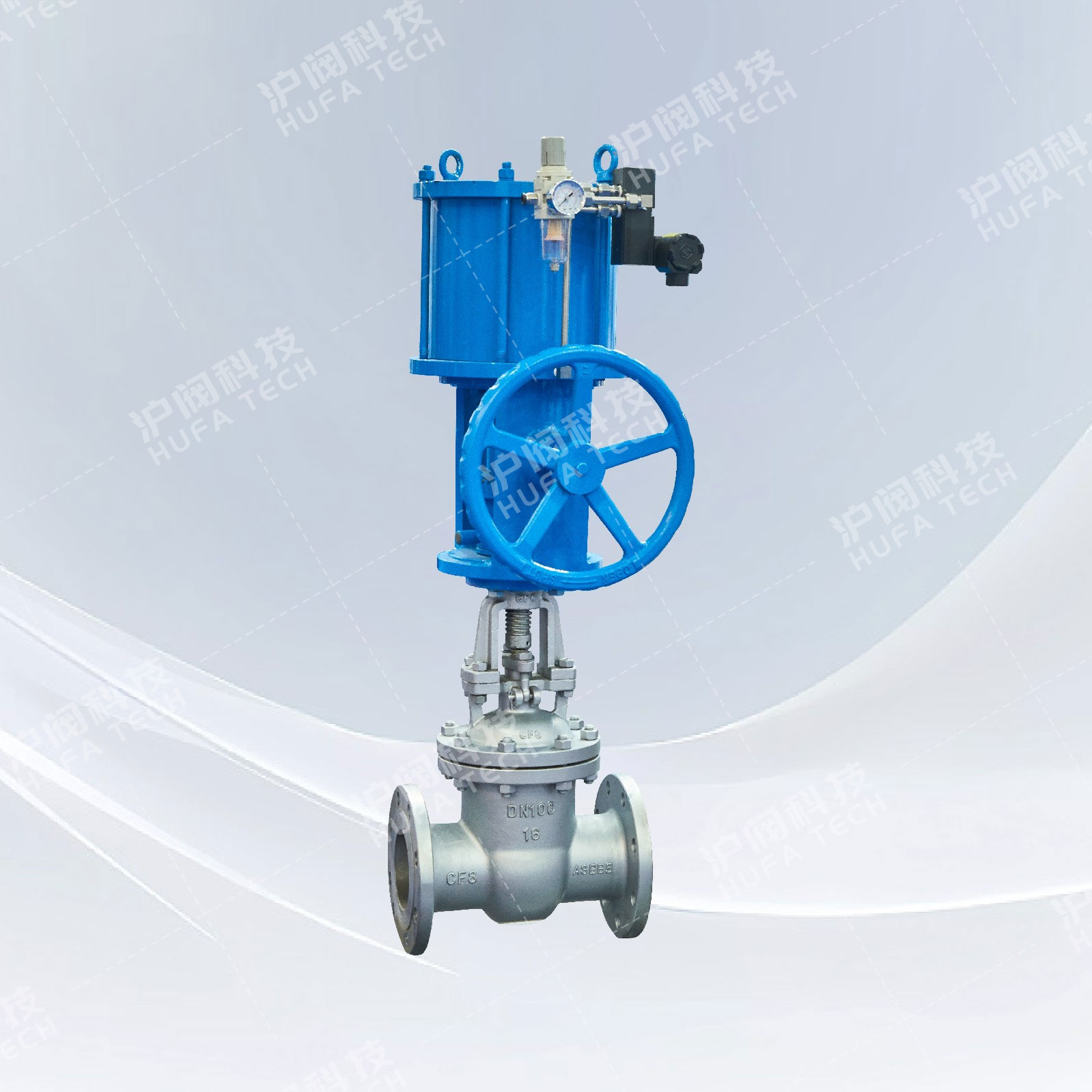 带手动楔式闸阀(气动)